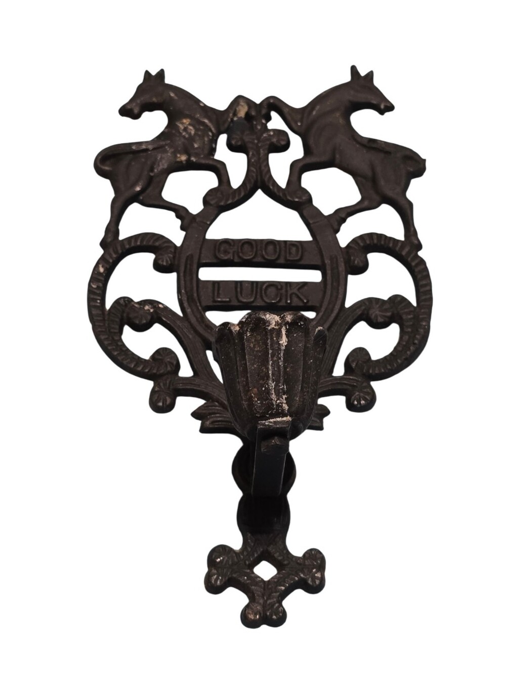 Vintage | Good Luck Cast Iron Wall Hook